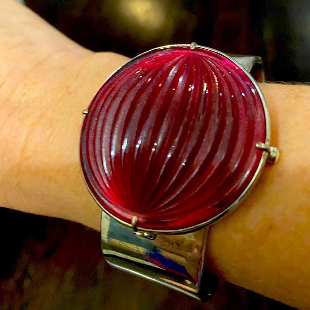 Lalique Vibrante Sterling Silver Cuff